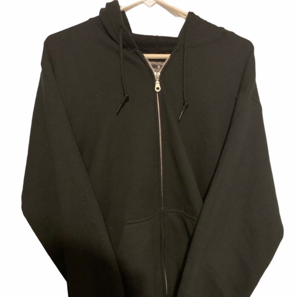 Black oversized zip up jacket